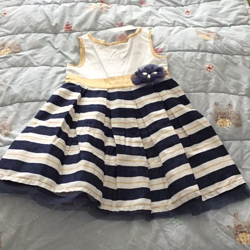 NWT Blue and Gold dress - Picture 1 of 5